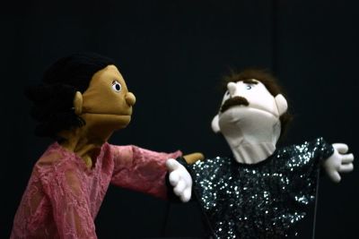 A Photograph of the Theatrical Performance "Aṣfura Wa Jaradah", the Popular Theatre Troupe, 2015
