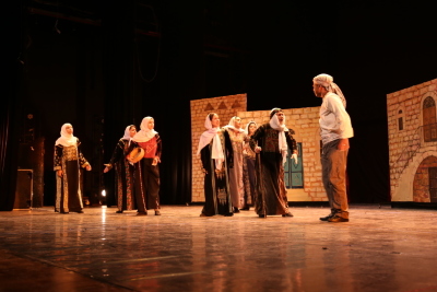 A Photograph of the Theatrical Performance of "Qiṣaṣ Min Zaman al-Khuyul al-Baydaʾ", 2017 
