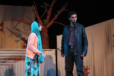 A Photograph of the Theatrical Performance "Hay at-Tanak", the Popular Theatre Troupe, 2016
