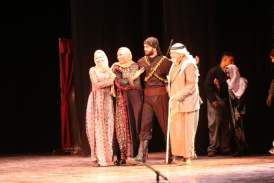 A Photograph of the Theatrical Performance of "Qiṣaṣ Min Zaman al-Khuyul al-Baydaʾ", 2017 
