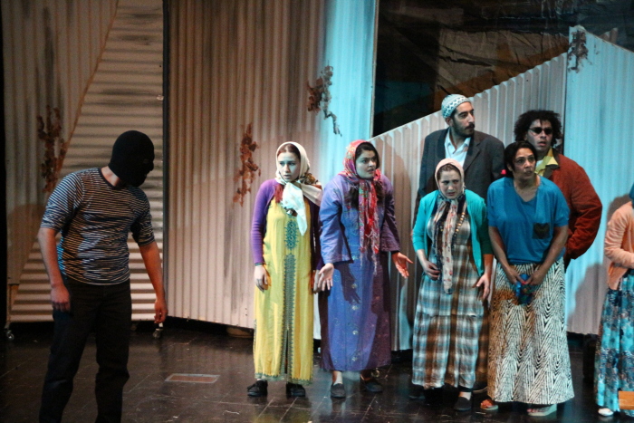 صورة من عرض مسرحي للمسرح الشعبي، 2018