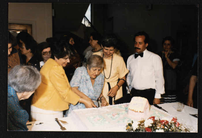 A Photograph of Elizabeth Naṣer's Retirement Ceremony, Rawdat el-Zuhur, 1986