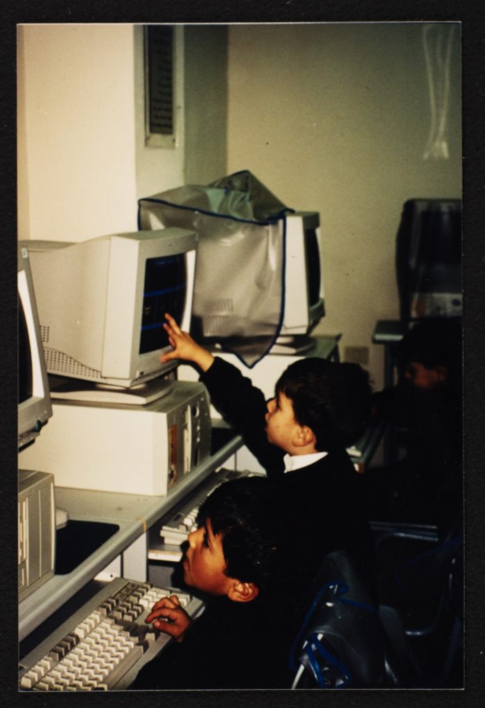 A Photograph of School Students during Computer Class, Rawdat el-Zuhur, al-Quds (Jerusalem)