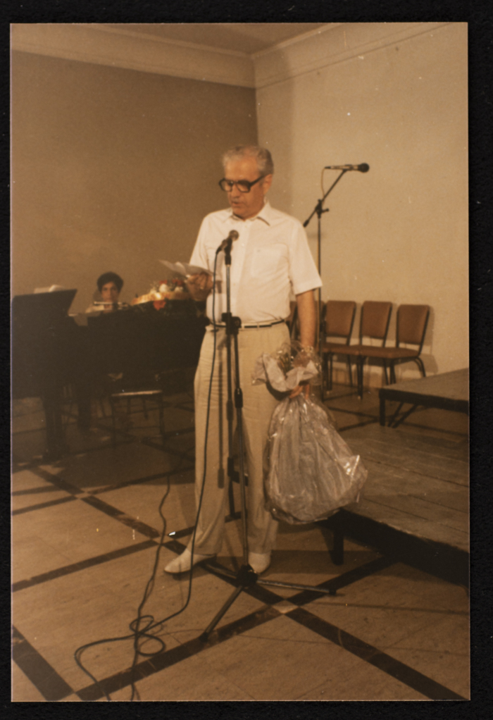 A Photograph of Elizabeth Naṣer's Retirement Ceremony, Rawdat el-Zuhur, 1986