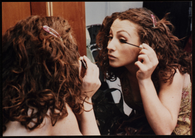 A Photograph of Hanan Hillo at the Dressing Room Before the Theatrical Performance "Bayad al-Aynayn", al-Midan Theatre, 2005	