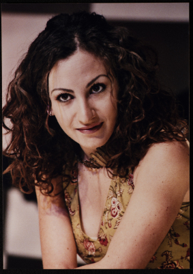 A Photograph of Hanan Hillo Before the Theatrical Performance of "Bayad al-Aynayn", al-Midan Theatre, 2005