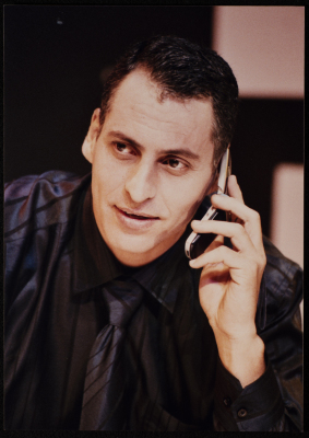 A Photograph of Jawad Abdel-Ghany Before the Theatrical Performance of "Bayad al-Aynayn", al-Midan Theatre, 2005 
