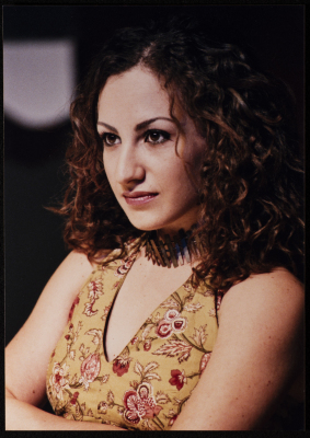 A Photograph of Hanan Hillo Before the Theatrical Performance of "Bayad al-Aynayn", al-Midan Theatre, 2005