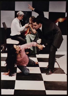 A Photograph of the "Bayad al-Aynayn" Lead Actors, al-Midan Theatre, 2005 