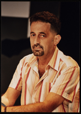 A Photograph of Munir Bakry, Director of "Bayad al-Aynayn", al-Midan Theatre, 2005