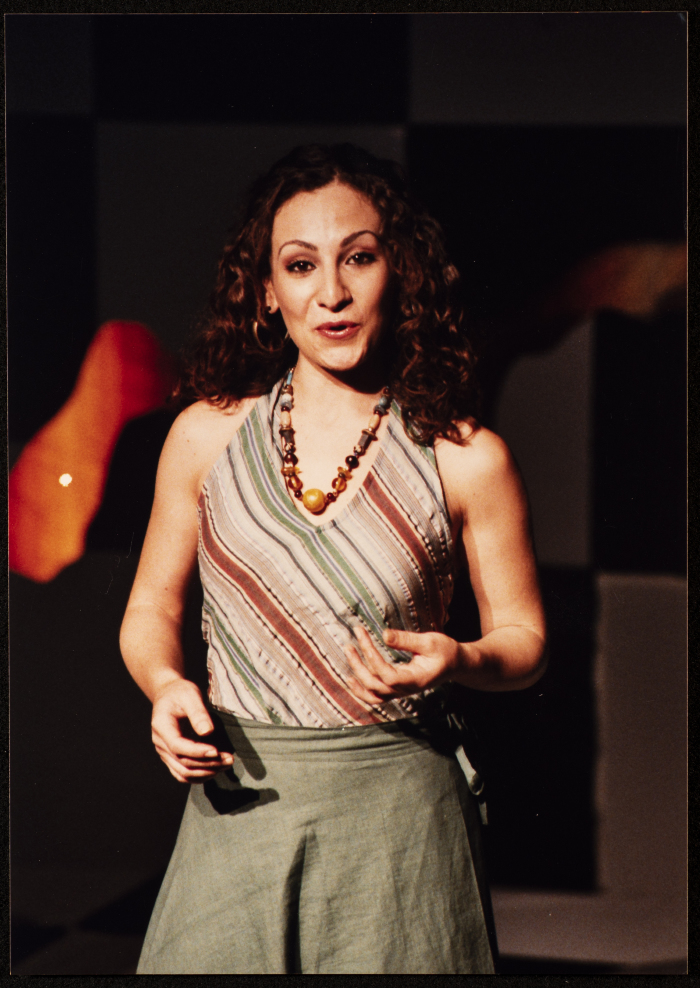 A Photograph of Hanan Hillo During the Theatrical Performance 