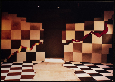 A Photograph of the Stage of the Theatrical Performance 