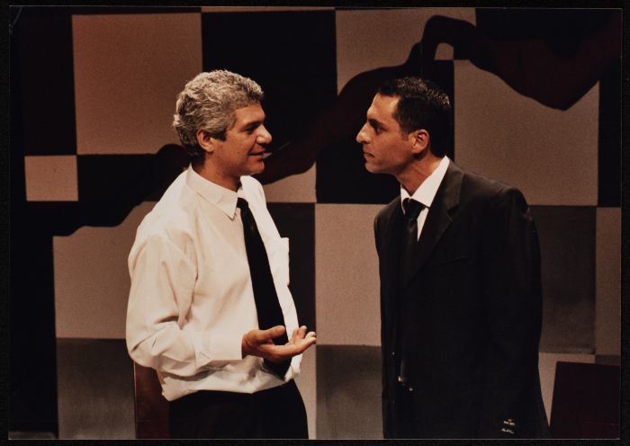 A Photograph of ʾEyad Shtay and Jawad Abdel-Ghany During the Theatrical Performance of 