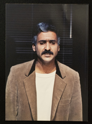 A Photograph of Mahmud Qadah During the Theatrical Performance "Mashhad Min al-Jiser", al-Midan Theatre, 2002