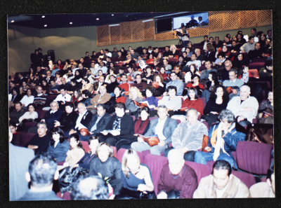 A Photograph of the "Ahlam Shaqeyyeh" Audience, al-Midan Theatre, 2001	