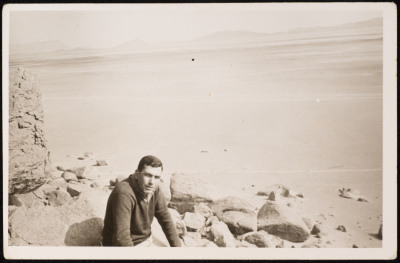 A Photograph of Yusef Batrawy by the Beach, Gaza, 1970