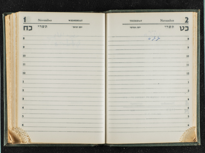 Agenda Belonging to Mahmud Huṣary, 1967 