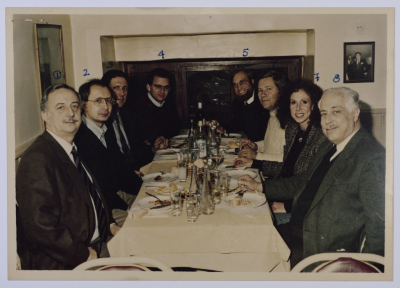 Ibrahim Dakkak with a group of people