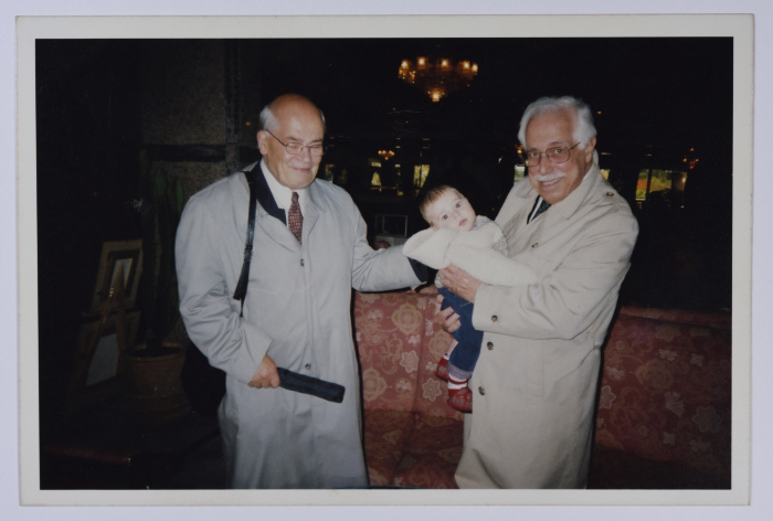 Mr. Ibrahim Dakkak with Victor B. Latendresse in Jerusalem;السيد إبراهيم الدقاق برفقة Victor B. Latendresse في القدس 