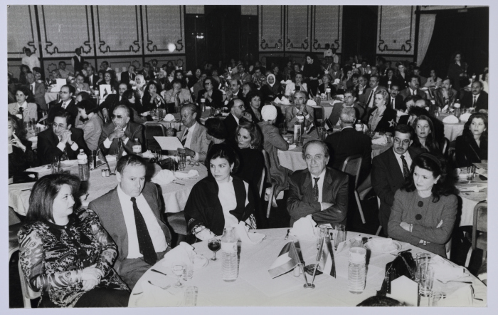 Mr. Ibrahim Dakkak in a charity event to support the reconstruction of Jerusalem