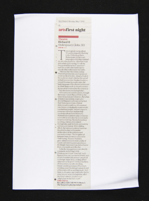 A Paper Clipping from The Times about 