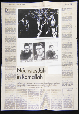 A Newspaper Clipping from X, Issue No. 1 
