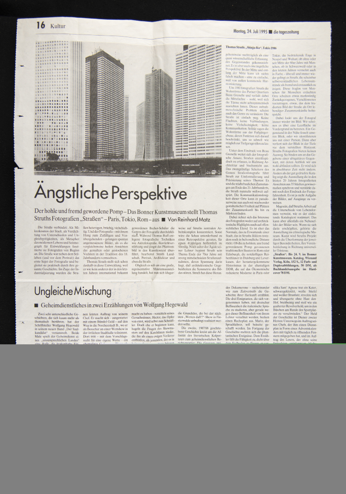 A Newspaper Clipping from X, Issue No. 1 
