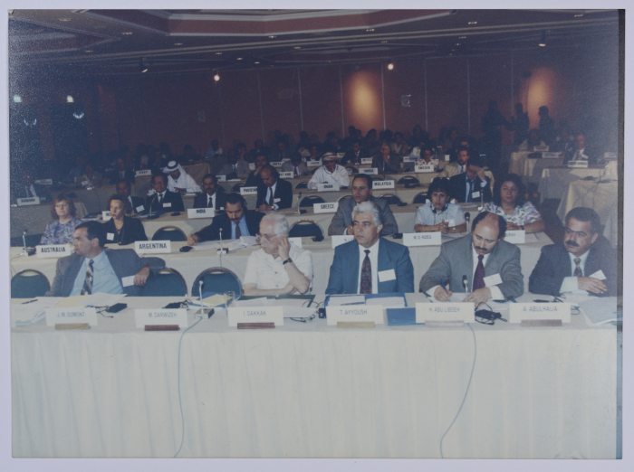 Mr. Ibrahim Dakkak taking part in the United Nations Seminar on Assistance to the Palestinian People
