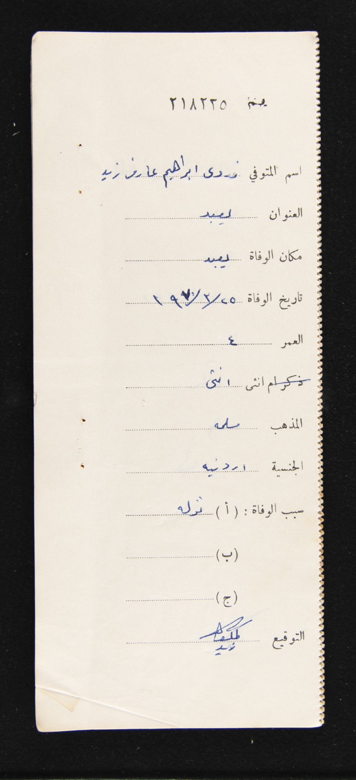A Register of Deaths, Yaʿbad Town