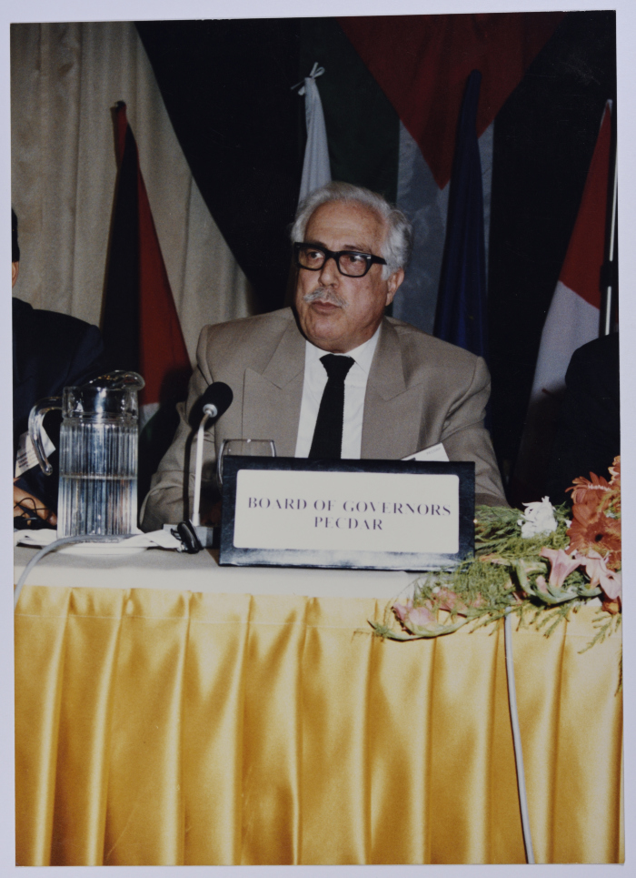 Mr. Ibrahim Dakkak on the anniversary of the Rural and Urban Reconstruction Conference in Palestine