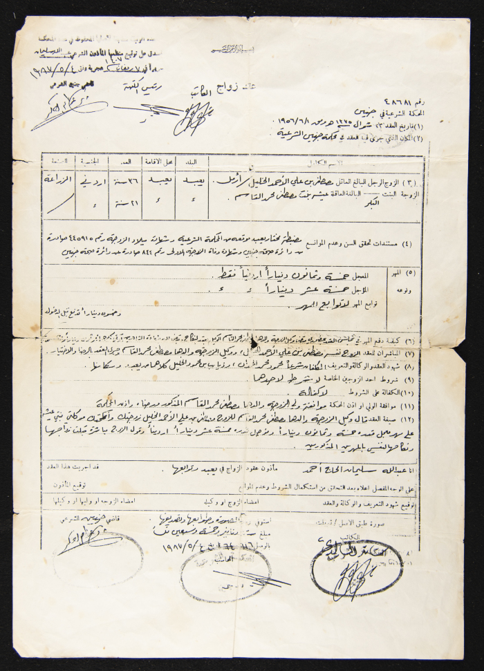 A Marriage Contract, 1987