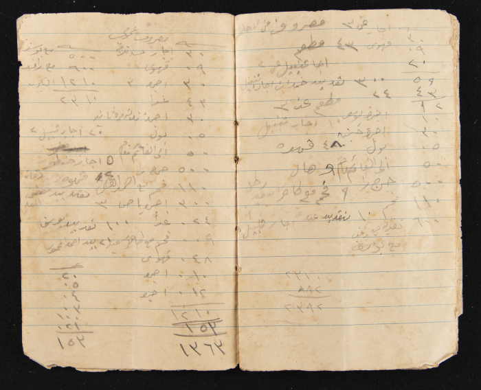دفتر حسابات لدكان في يعبد