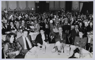 Mr. Ibrahim Dakkak in a charity event to support the reconstruction of Jerusalem