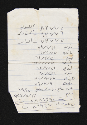 A Page from a Notepad