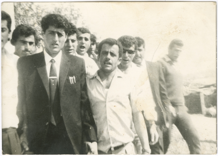 خالد بكرية خلال زفته في عرابة .