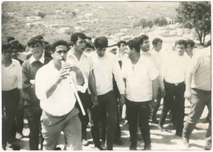 A group of men in the weeding of someone from Arrabeh