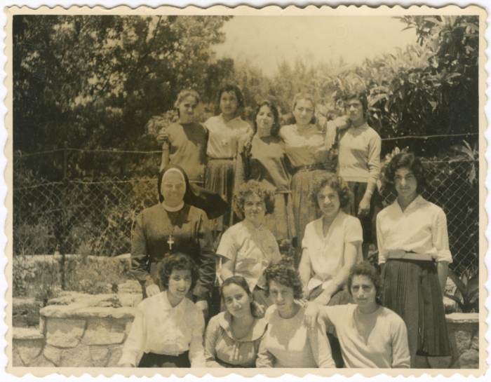 A group of students of Mar Youssef School accompanied by a nun