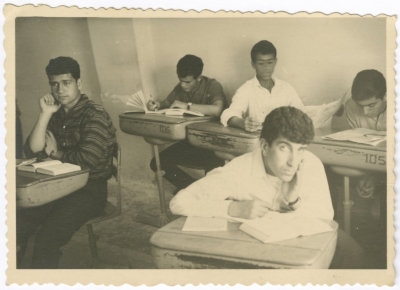 A group of students from Nazareth Secondary School for Boys in the classroom