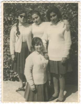 A group of girls in school uniforms