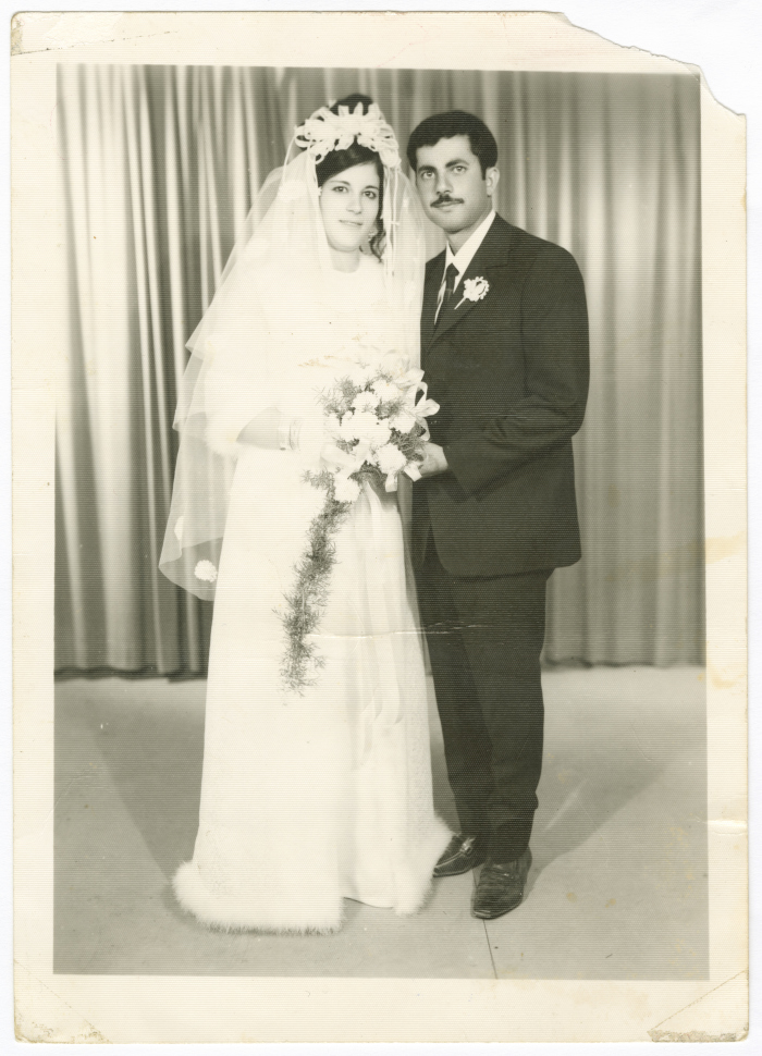 Wa'el Farah and his Wife Hiyám on their Wedding Day 