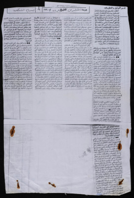 A Newspaper Clipping from Tishreen, 29 May 1995 