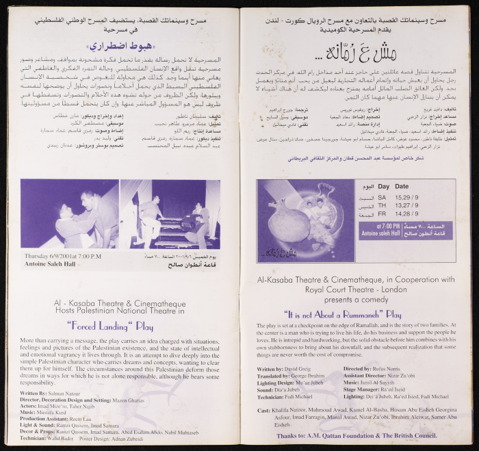 نشرة عن برنامج مهرجان 