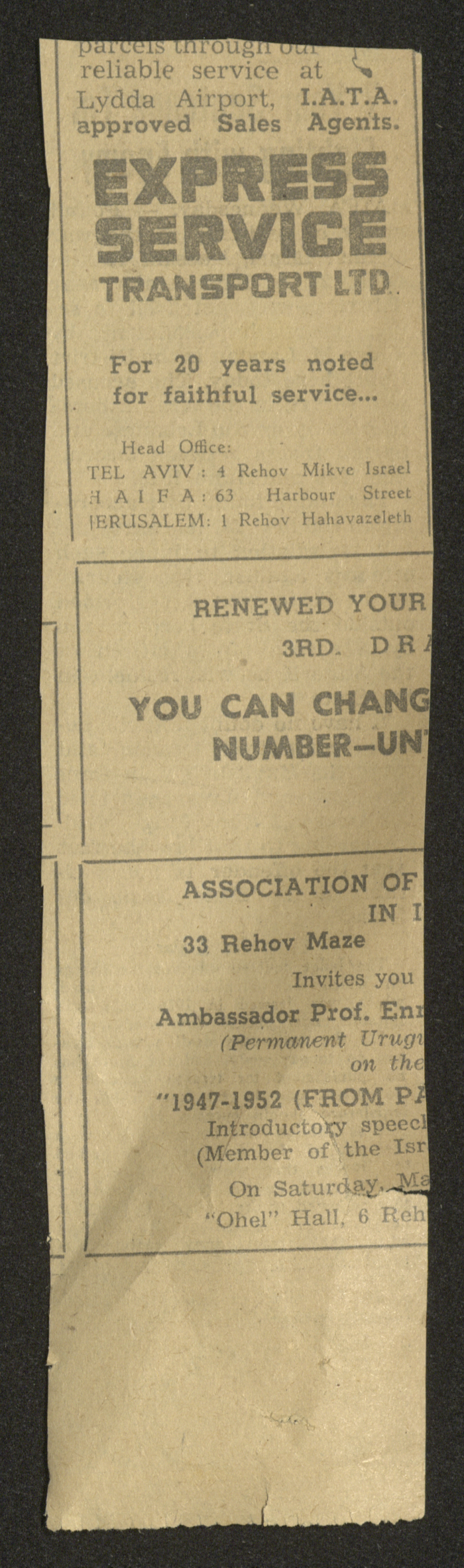 A Newspaper Clipping