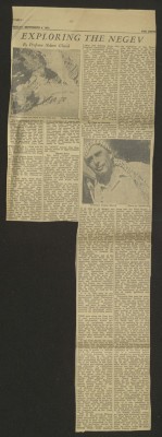 A Clipping from "The Jerusalem Post" Newspaper, 4 September 1953
