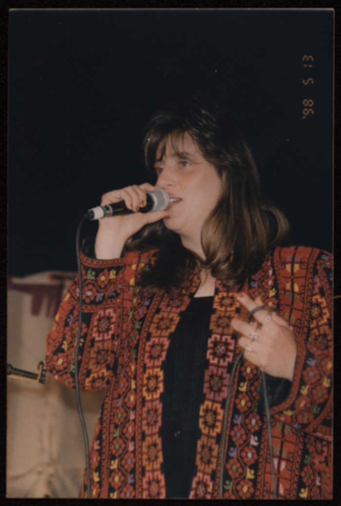  Abeer Sansur at the Saffa Heritage, Culture, and Art Festival, Handala Cultural Center, 1998	