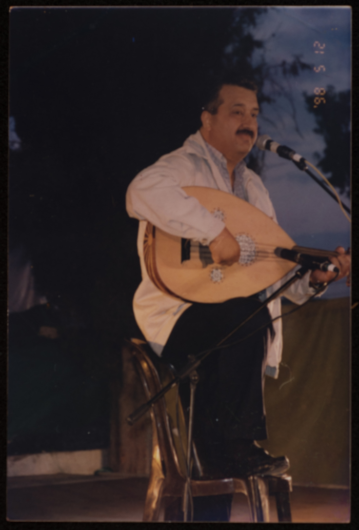 Walid Abdes-Salam at the Saffa Heritage, Culture, and Art Festival, Handala Cultural Center, 1998	
