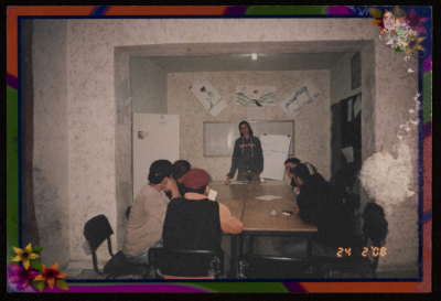 The Handalah Cultural Center  Members at a Meeting, Saffa, 2008 