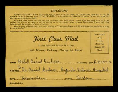 First Class Mail for Nahil Bishara 