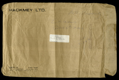 A Paper Envelope Addressed to a Member of the Bishara Family 