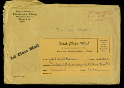 An Envelope Addressed to Nahil Bishara from the United States 